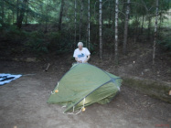 Marc setting camp
