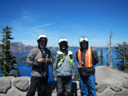 Three travelers Crater Lake