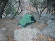 Randy's tent... very little